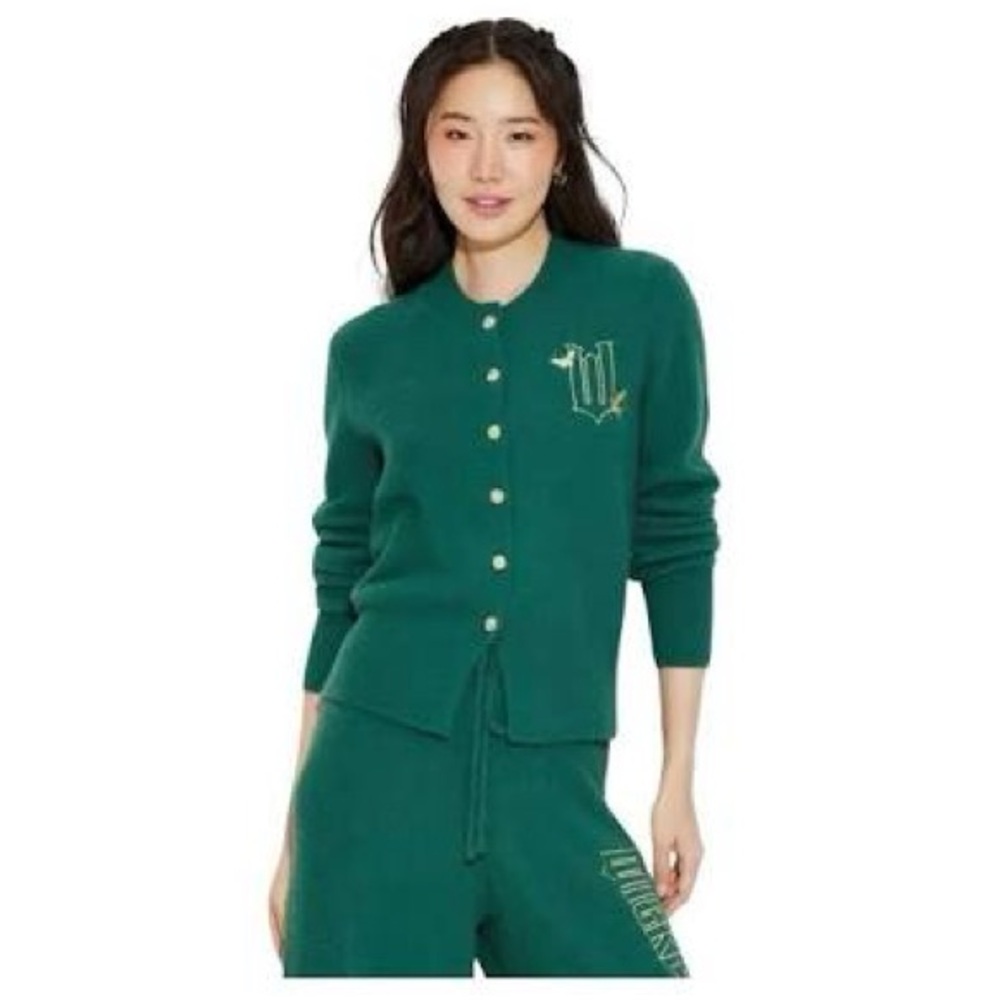 Wicked‎ Graphic Cardigan Ariana Grande Paul Tazewell x Target - Green NWT - Picture 3 of 3